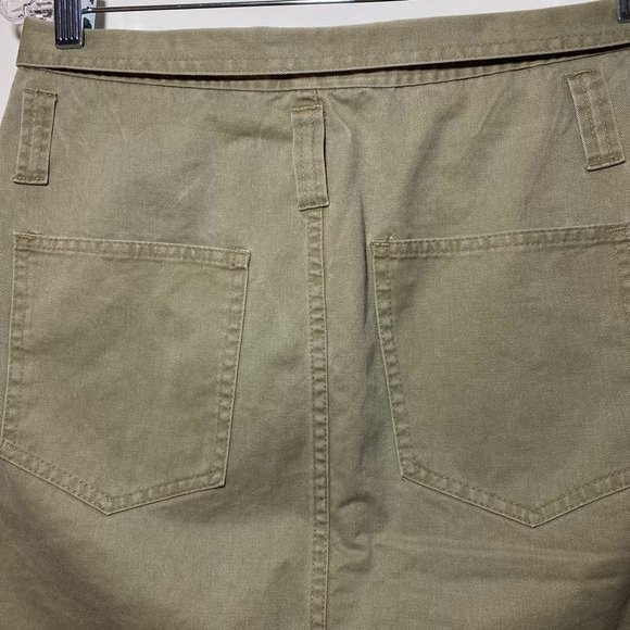 Rare Vintage Palmetto‘s Denim Fold/Flap Waist Mini Skirt Size 9 Khaki - Picture 4 of 7